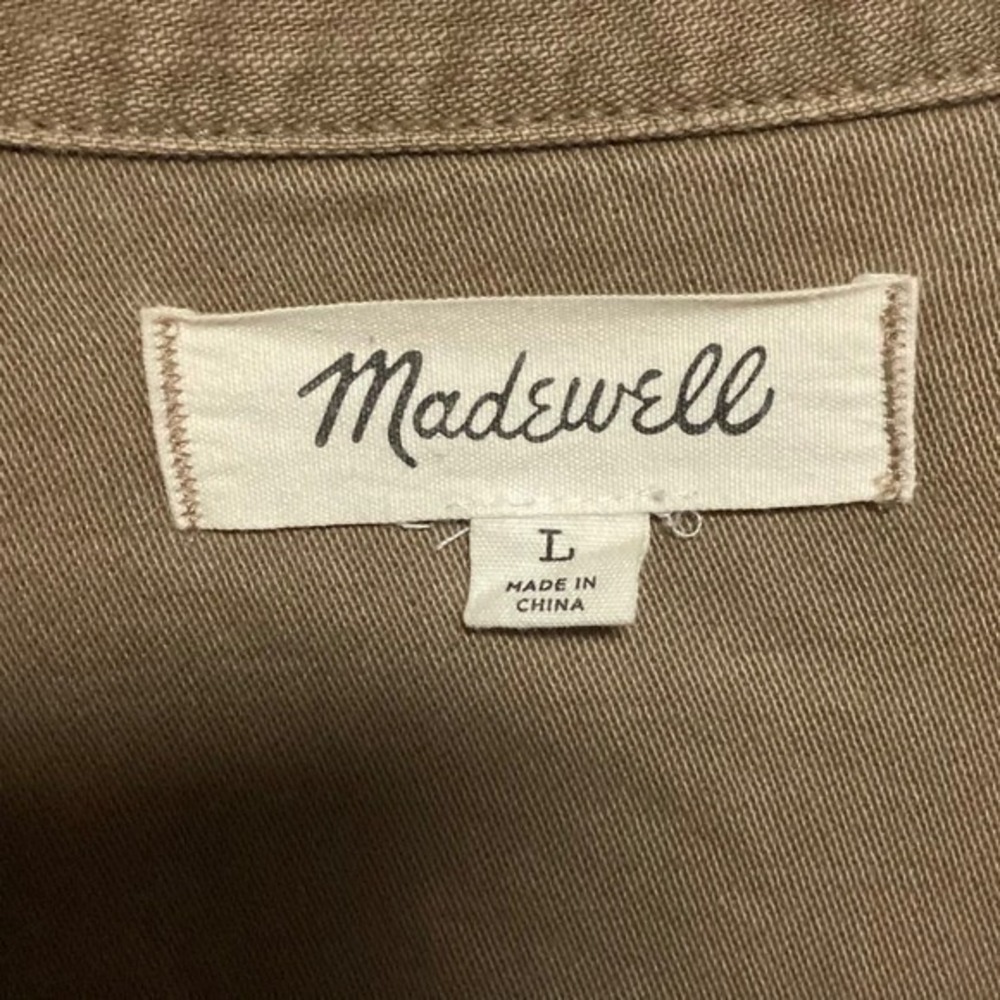 Madewell Mens Canvas Utility Jacket Tan Workwear Style Size L - Picture 6 of 12